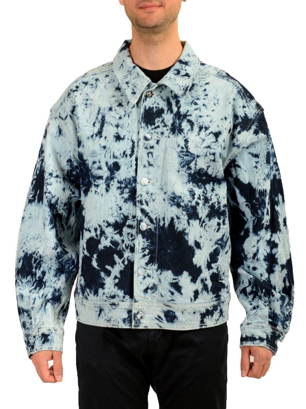 Scuderia Ferrari Fluid Washed Bleached Denim Bomber Jacket US L IT 52